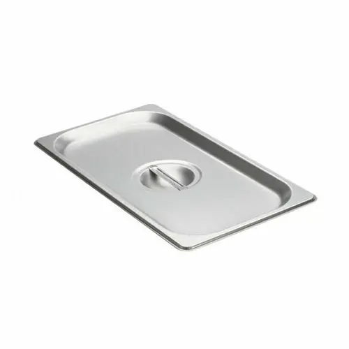 1/3-Size Solid Stainless Steel Steam Table Pan Cover – Durable Flat Lid By Libertyware 1