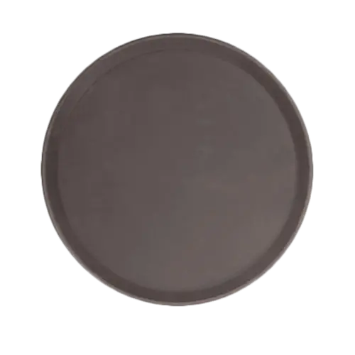 14" Round Brown Non-Skid Fiberglass Serving Tray – Thunder Group Plft1400Br 1