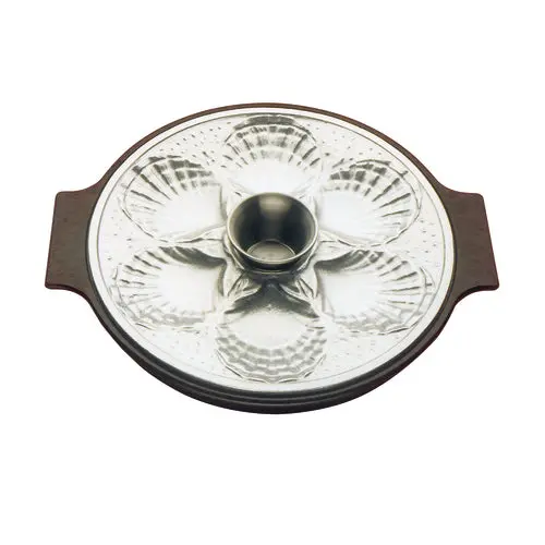 1880 Hospitality Frosty-Finish Cast Aluminum Oyster Platter (10.25-Inch Diameter) 1