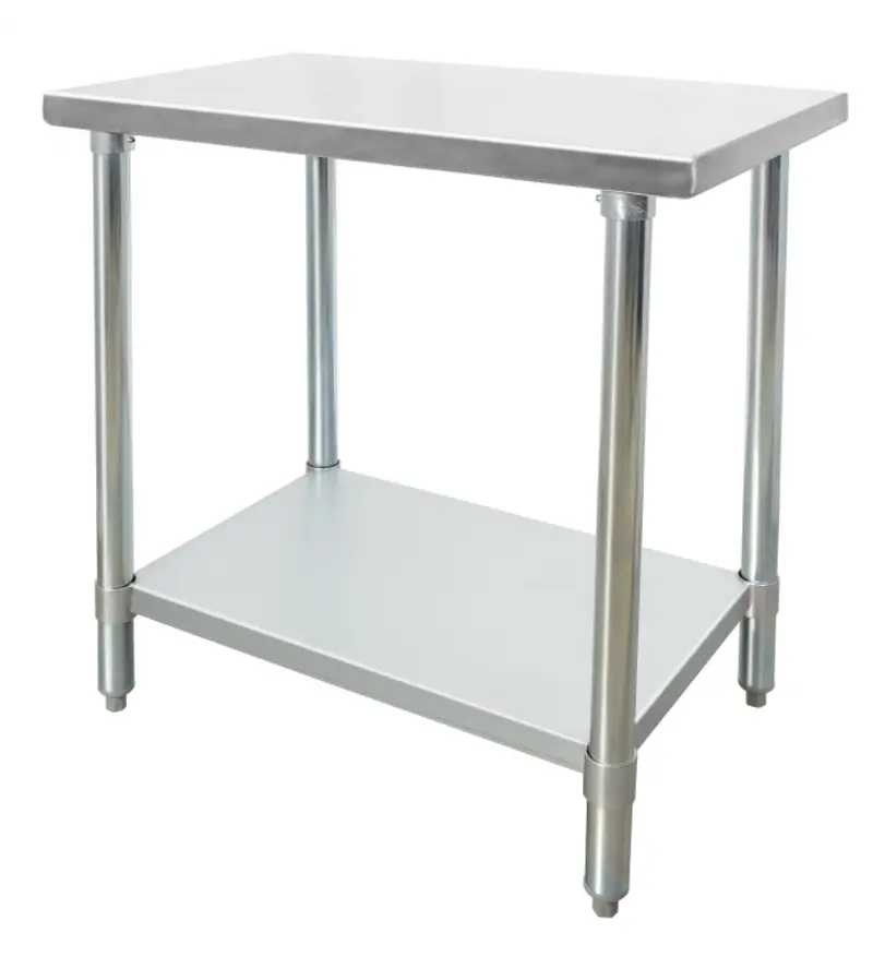 24" × 12" Galvanized Work Table – Includes Undershelf, Model E-Wtg-2412-418 1