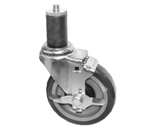 3" Expanding Stem Caster With Side Brake – Ks4113 Polyurethane Wheel 1