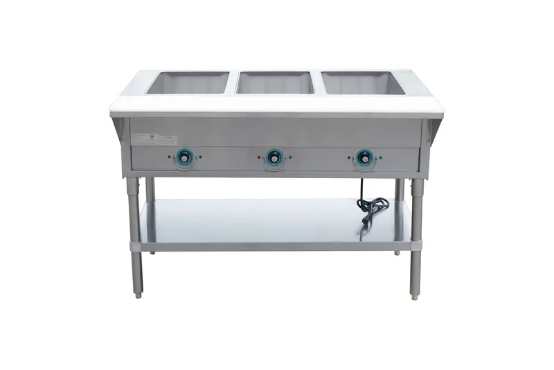 3-Well Electric Hot Food Steam Table – 120V Stainless Steel Model 1