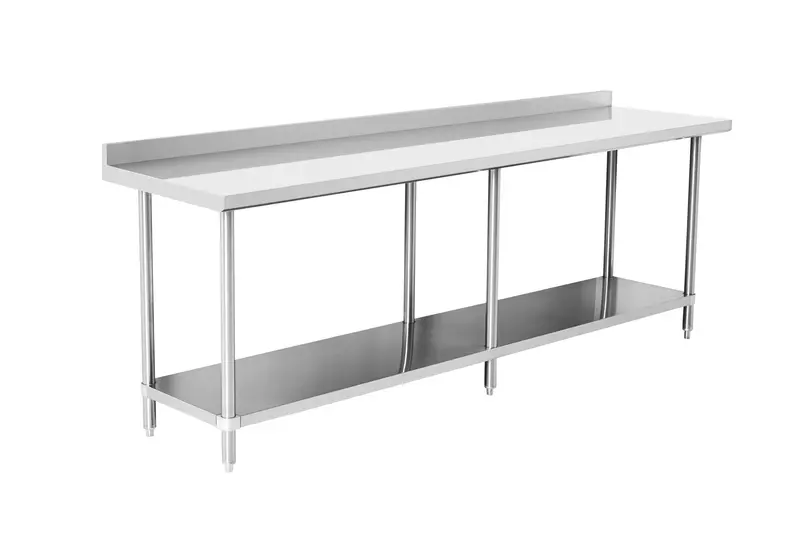30" × 60" Stainless Steel Work Table – Includes Backsplash, Model E-Wtg-3060-4R-418 1