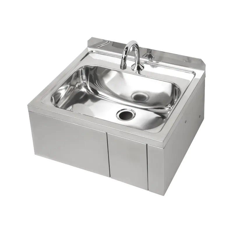 3Monkeez Ab-Kneehbtmv-1 Hands-Free Knee-Operated Stainless Steel Basin With Thermostatic Mixing Valve 1