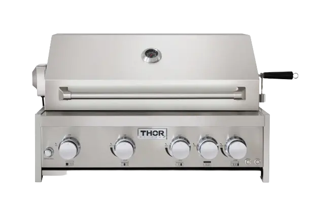 4-Burner Built-In Gas Grill Head (32") For Outdoor Kitchens – Thor Kitchen Mk04Ss304 1