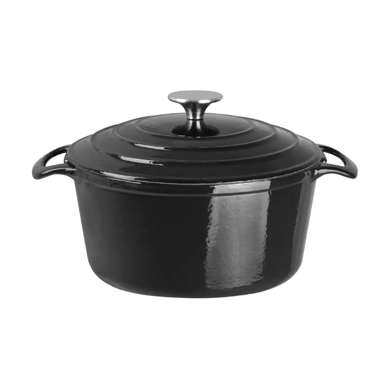 4-Litre Black Oval Casserole Dish – Vogue Gh301 1