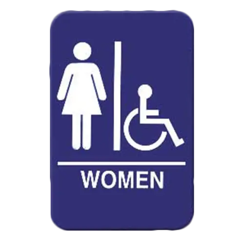 6" X 9" Blue Women'S Restroom Symbol Sign – Thunder Group Plis6909Bl 1