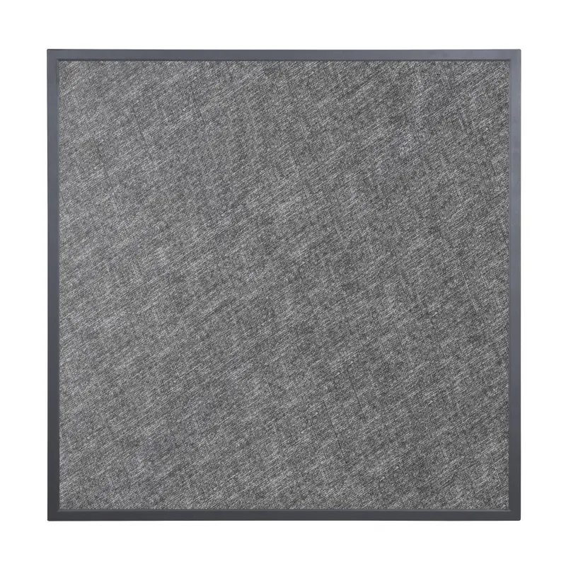 700Mm Square Tempered Glass Table Top – Bolero Dz873 (Black Brushed Frame, Grey Trim) 1