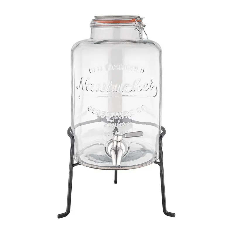 8.5-Litre Nantucket-Style Drink Dispenser With Wire Stand (Olympia Ck939) 1
