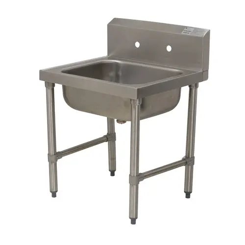 Advance Tabco 8-Op-16 Compact Single-Basin Service Sink — 20"W × 16"L, No Drainboards 1