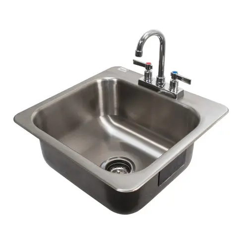 Advance Tabco Di-1-168-1X Stainless Steel Drop-In Sink With Integrated Faucet 1