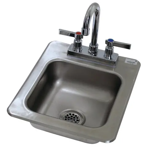 Advance Tabco Di-1-25-1X Narrow 9-Inch Drop-In Stainless Steel Sink — 20-Gauge 1