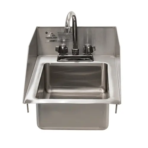 Advance Tabco Di-1-5Sp-Ec-X Single-Basin Drop-In Sink With Side Splashes & Gooseneck Faucet 1
