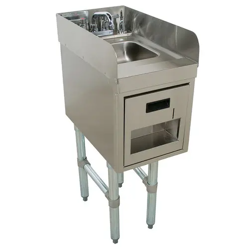 Advance Tabco Sc-12-Ts-S-X 12-Inch Freestanding Underbar Hand Washing Station With Built-In Soap & Towel Dispensers 1