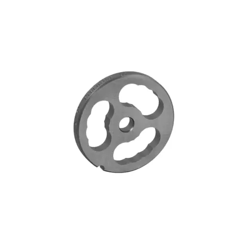 Alfa International #12 Kidney-Shaped Grinder Plate With Triple Holes 1