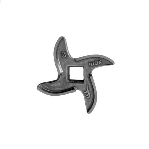 Alfa International #22 Stainless Steel Meat Grinder Knife — Kidney-Shaped 1
