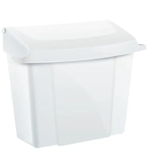 Alpine Industries Sanitary Napkin Receptacle – White Plastic, Wall-Mountable, Model Alp451-Whi 1
