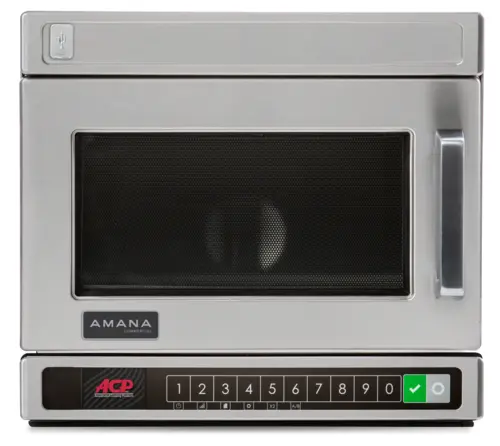 Amana Commercial Hdc10Y15 Stainless Steel Compact Microwave Oven – 1000W, 120V Heavy-Duty Countertop Model 1