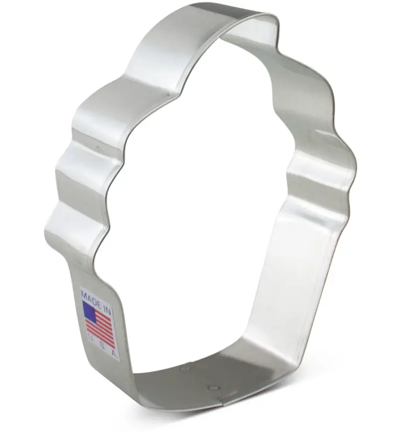 American Cookie Cutter Co. 7716A Cupcake Design Cookie Cutter – Food-Grade Steel 1