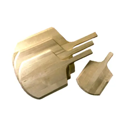 American Metalcraft 814 14" Short-Handle Deluxe Wooden Pizza Peel 1