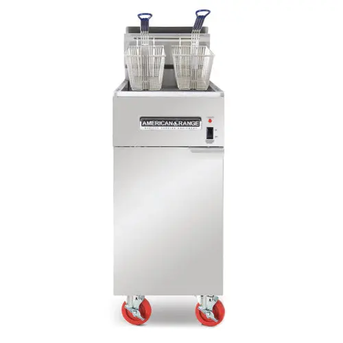 American Range Afm-35/50 Full-Pot Gas Floor Fryer With Integrated Filtration — 35/50 Lb Capacity, 120,000 Btu 1