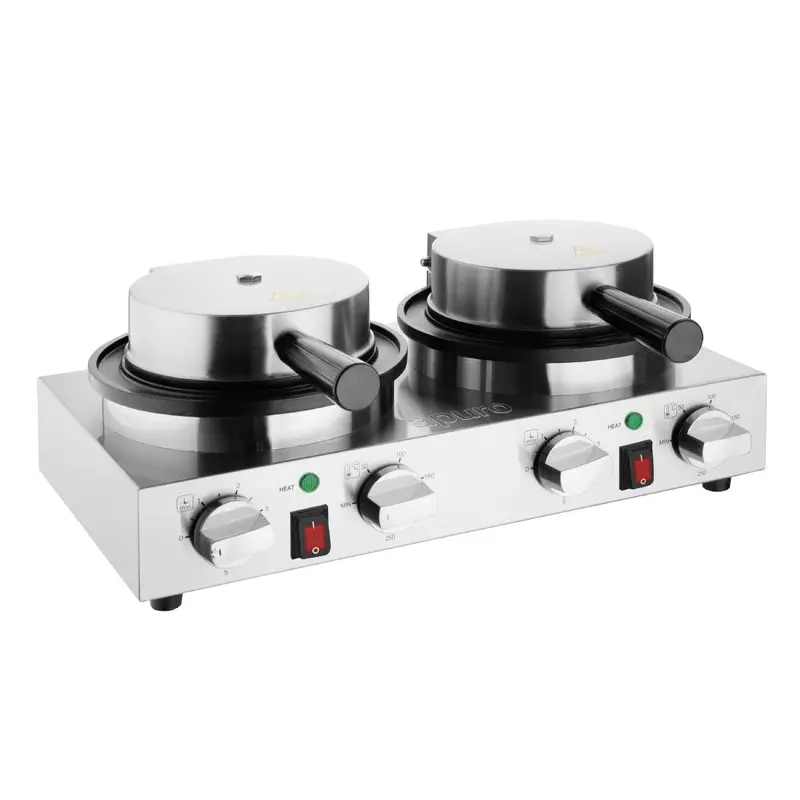 Apuro Cj533-A Dual-Round Belgian Waffle Maker For High-Volume Use 1