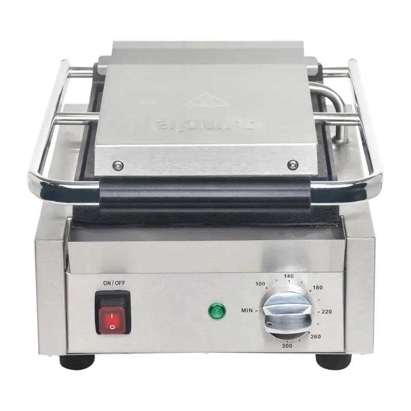 Apuro Ribbed-Plate Single-Sided Contact Grill – Dy993-A 1