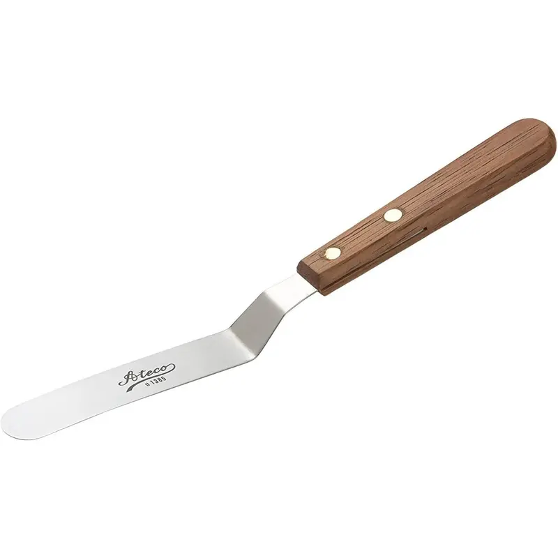 Ateco 1385 Small Offset Icing Spatula: 4.75-Inch Stainless Blade + Wooden Handle 1