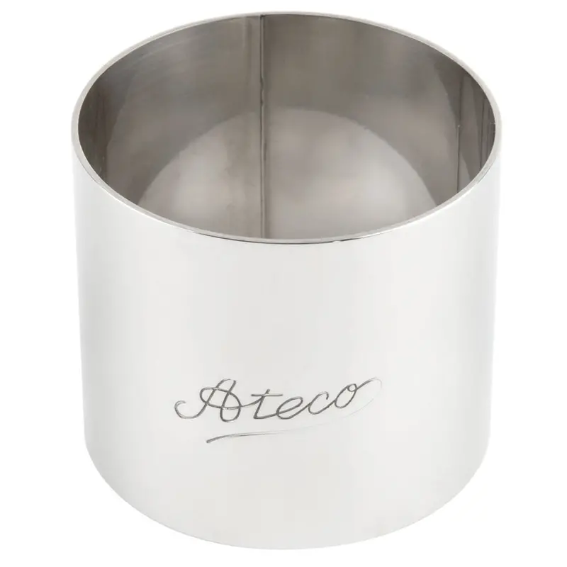 Ateco 4903 Round Cake Ring Mold – 2" × 1.75" Stainless Steel 1