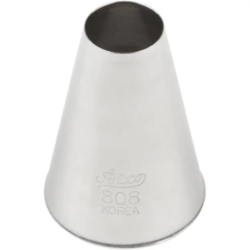 Ateco Plain Round Piping Tip #808 – 5/8-Inch Stainless Steel Pastry Nozzle 1