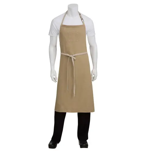 Austin Chef’S Bib Apron – Natural Denim Style 1