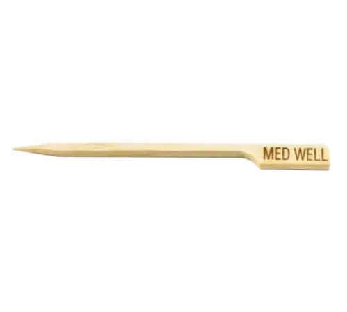 Bamboo Medium-Well Meat Marker Picks – 3.5" Length, Tablecraft Medwell 1