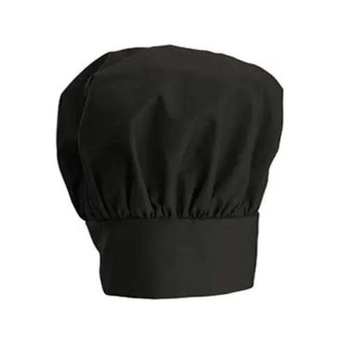 Black Mushroom-Top Chef Hat – 13" With Adjustable Velcro, Winco Ch-13Bk 1