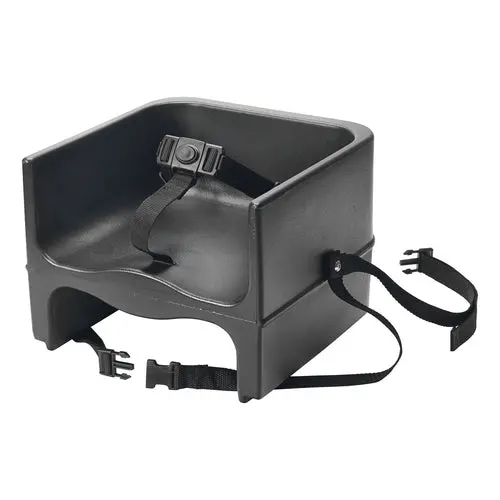 Black Plastic Booster Seat – 3-Way Adjustable Strap, Winco Chb-1Pk 1