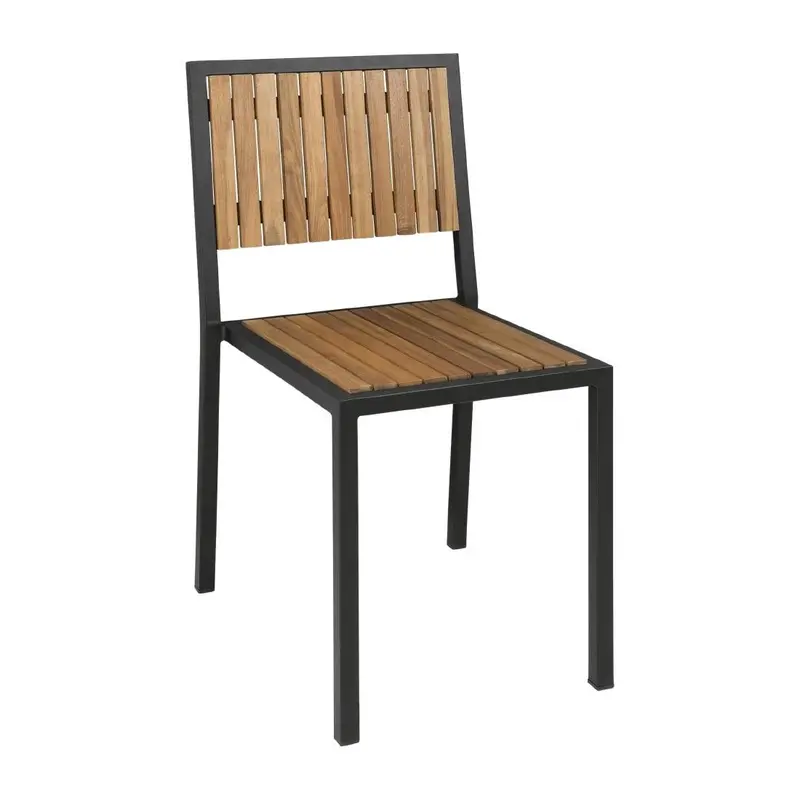 Bolero Acacia & Steel Side Chairs (Set Of 4) – Ds150 1