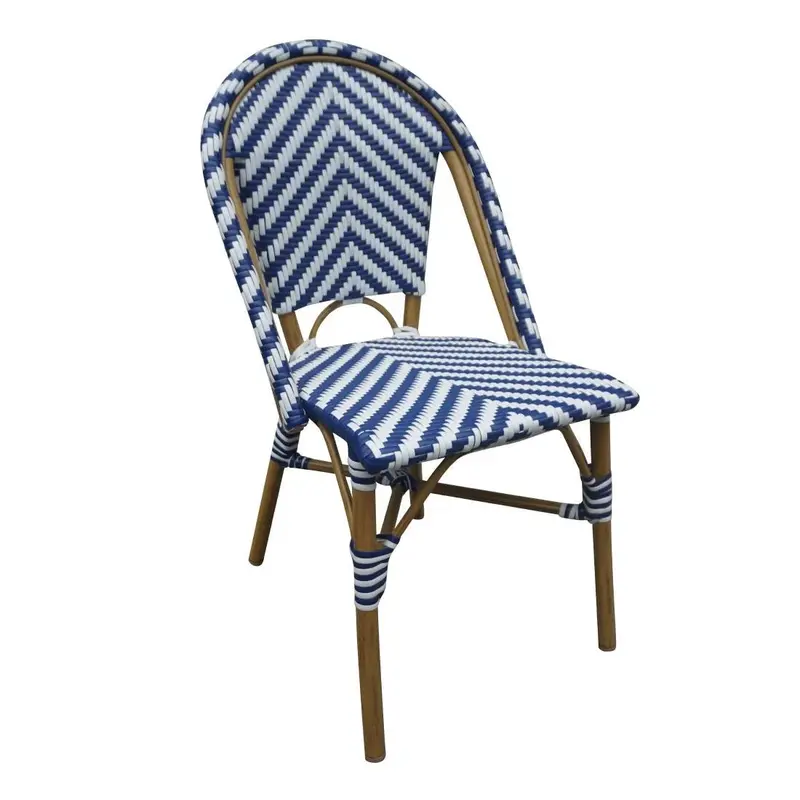 Bolero Parisian-Style Blue Rattan Side Chairs – Pack Of 2 – Ch110 1