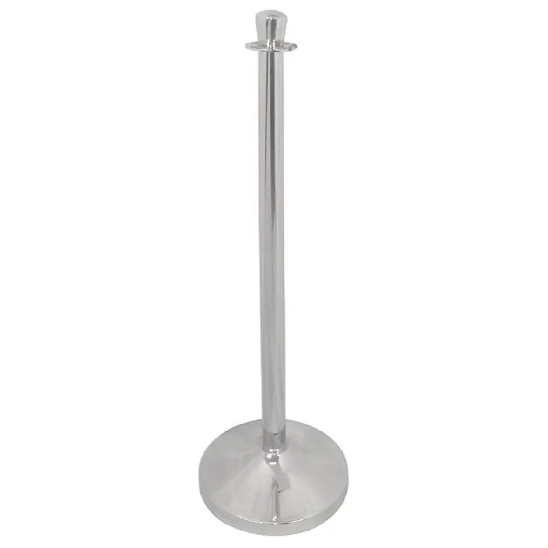 Bolero Stainless Steel Flat-Top Barrier Post – Sleek, Space-Saving Design (S653) 1