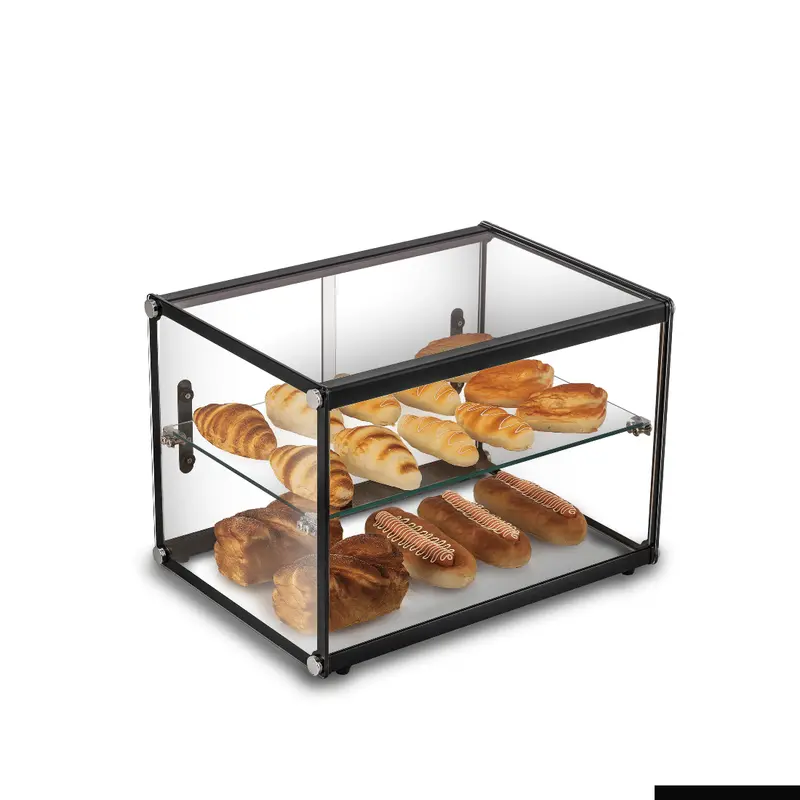 Bonvue Ad2-550 Pre-Assembled Two-Tier Ambient Display Case For Grab-And-Go Foods 1