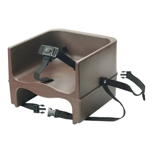 Brown Single-Sided Plastic Booster Seat – Secure 3-Point Safety Strap, Winco Chb-1P 1