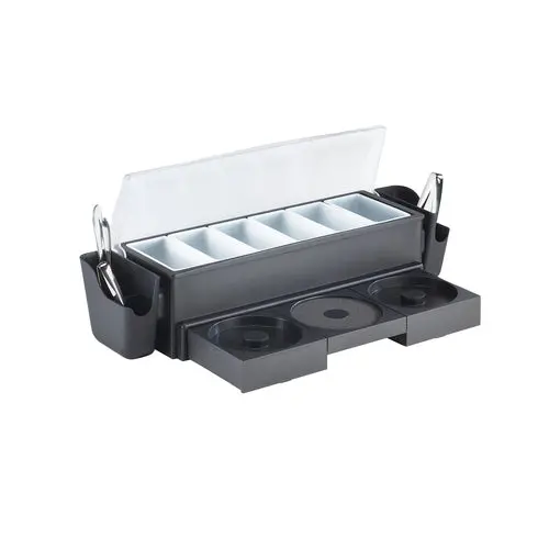 Browne All-In-One 6-Section Bar Garnish & Condiment Organizer Station 1