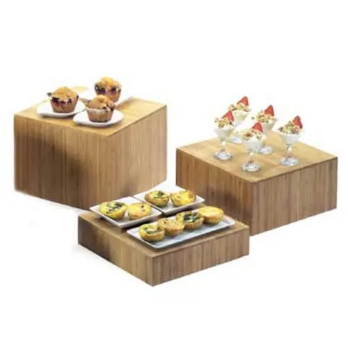 Cal-Mil 432-3-60 Slim Bamboo Square Riser: 12" X 3" Height 1