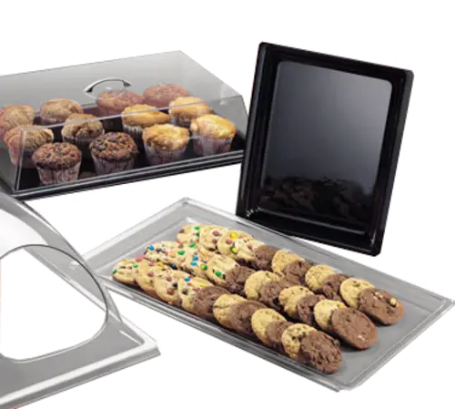 Cal-Mil P235-12 Clear Acrylic Shallow Tray: 18" X 26", Slimline Design 1