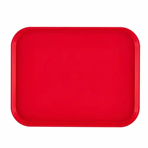 Cambro 1014Ff163 Red Polypropylene Fast Food Tray – 10.4375" X 13.5625" 1
