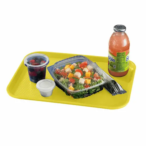 Cambro 14" X 18" Primrose Yellow Fast Food Serving Tray 1