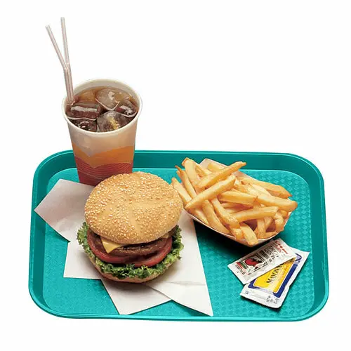 Cambro 14" X 18" Teal Fast Food Tray – Durable Polypropylene 1