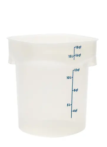 Cambro 18-Quart Translucent Round Polypropylene Food Container – Camround Freshpro Series 1