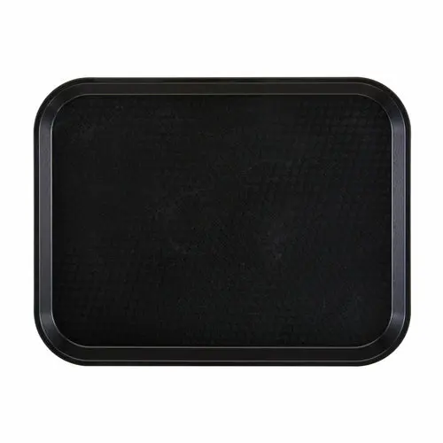 Cambro Black Customizable Fast Food Serving Tray – 12" X 16" 1