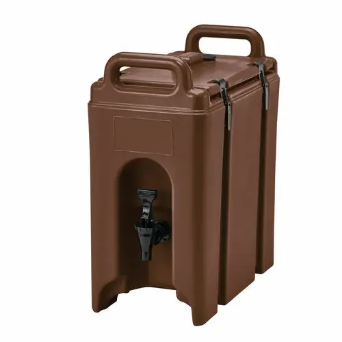 Cambro Camtainer 2.5-Gallon Dark Brown Insulated Beverage Dispenser 1
