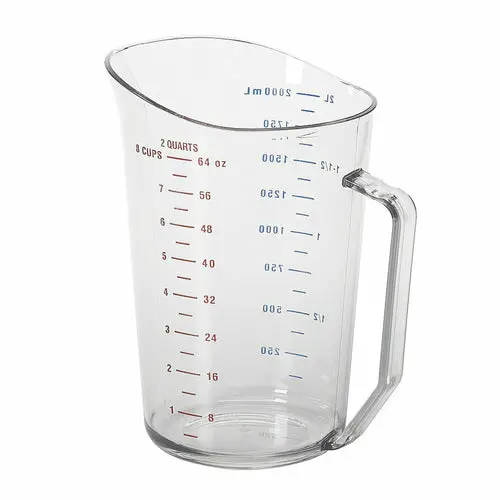 Cambro Camwear 2-Quart Clear Polycarbonate Measuring Cup 1