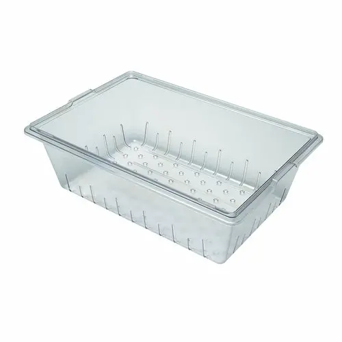 Cambro Camwear 8-Inch Deep Full-Size Clear Polycarbonate Drain Box Colander 1